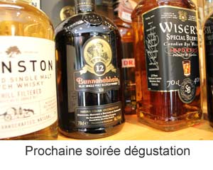 Degustation vins whisky